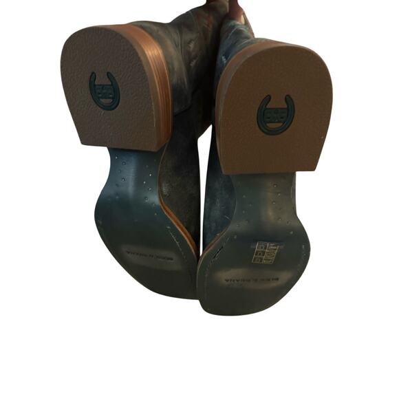 💥 NWT Buck & Brana “Omusa” Boots | Size 11 | Turquoise Distressed Leather 💥 - Picture 5 of 7